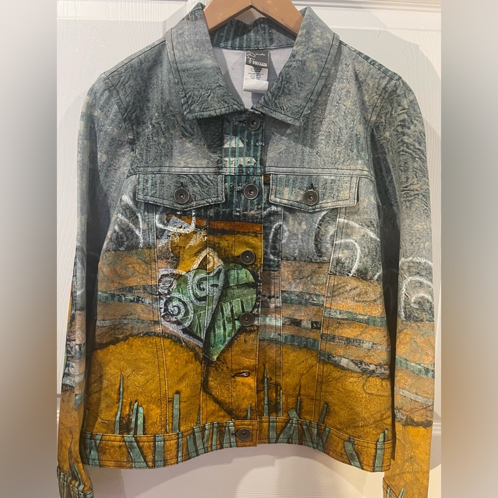 Simply art by Dolcezza Artistic Jacket with Heart Design art deco multicolor